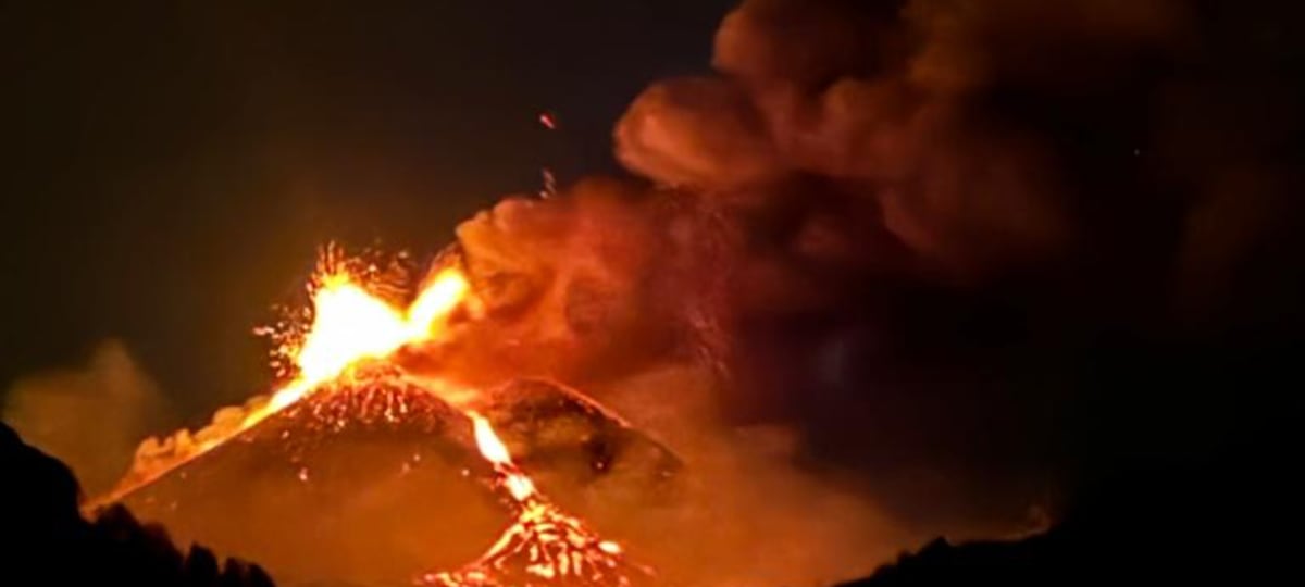 Eruzione Etna 7 Dicembre 2023